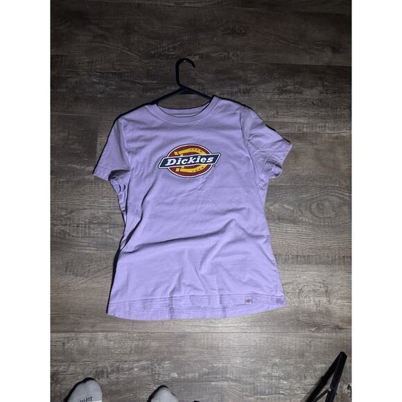 Dickies Mens Short Sleeve Lilac Logo Graphic T-Shirt Durable Heavyweight Tee - Picture 1 of 5